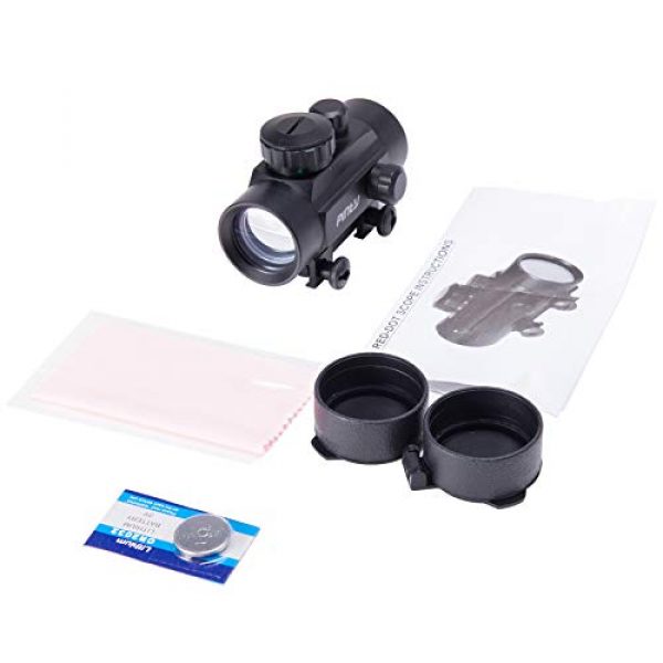 Pinty Rifle Scope 7 Pinty 30mm Reflex Red Green Dot Sight Scope 0.5 MOA with Flip Up Lens Cover Cap