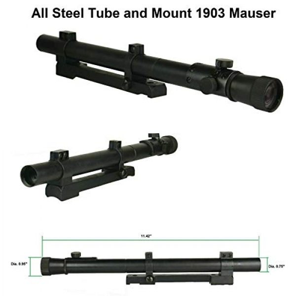 DB TAC INC Rifle Scope 5 DB TAC INC All Steel Mauser 1903 Scope Tube and Mount Mauser 1903 Scope