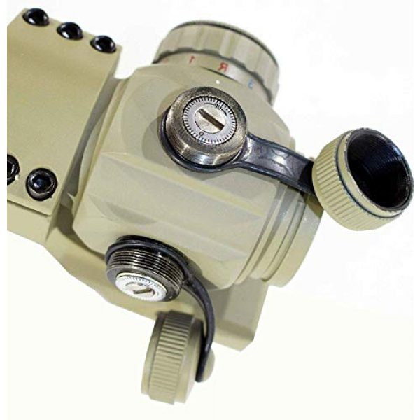 Ahlmanstr Rifle Scope 5 Ahlmanstr Micro Rifle Scope 1x30 Blue Green Red Dot Sight with Cantilever Mount Fits Weaver Rails for Hunting Shooting Range Outdoors Tan Color