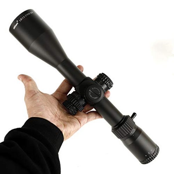 ohhunt Rifle Scope 6 ohhunt LR 4.5-27x50 SFIR Hunting Rifle Scope 30mm Tube Red Illumination Mil Dot Glass Etched Reticle with Mount Side Parallax Turrets Lock Reset