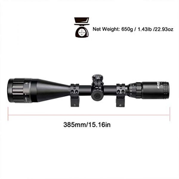 SVBONY Rifle Scope 2 SVBONY SV173 4-16x50AO Rifle Scope Red Green Blue Illuminated Mil Dot with 20mm Free Mount and Parallax Adjustment