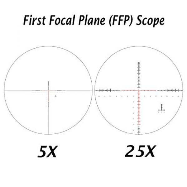 Sniper Rifle Scope 3 Sniper ZT 5-25x50 FFP First Focal Plane (FFP) Scope with Red/Green Illuminated Reticle