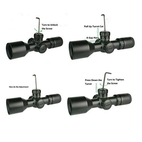 DB TAC INC Rifle Scope 3 DB TAC INC Compact 3-9x42 Red and Green Color Illuminated Scope Come with Rings