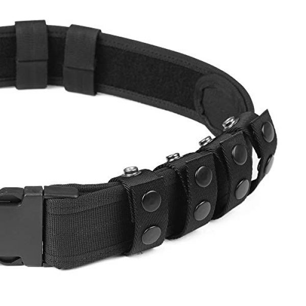 Lixada Tactical Belt 5 Lixada 4PCS Duty Belt Keeper with Double Snaps for 2 inch Wide Belt Security Tactical Belt Police Military Equipment Accessories