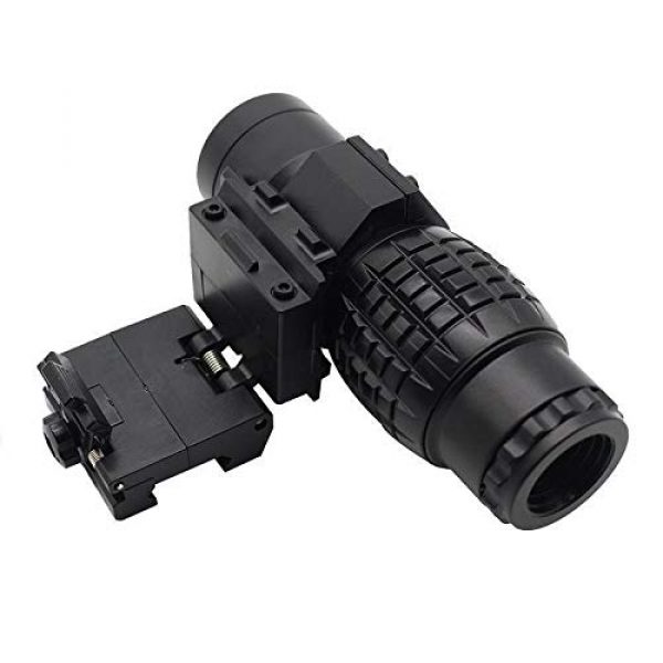 KTAIS Rifle Scope 2 KTAIS 3xMagnifier Riflescope Tactical Magnifying Hunting Scope for Riflescopes Plastic Toy Mount Fits Holographic Reflex Sight (Color : B)