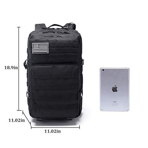 MilSurplus Tactical Backpack 7 Military Tactical Backpack for Men 40L Large Hiking Rucksack Pack Army Molle Bag for Hunting Travel Camping School