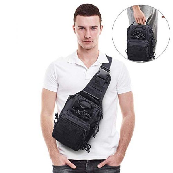 hopopower Tactical Backpack 6 Hopopower Tactical Sling Bag Pack Crossbody Shoulder Backpack Sport Daypack for Men