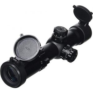 Accu-Shot Rifle Scope 1 UTG 1-4.5X28 30mm CQB Scope, 36-color Glass Mil-dot,QD Rings