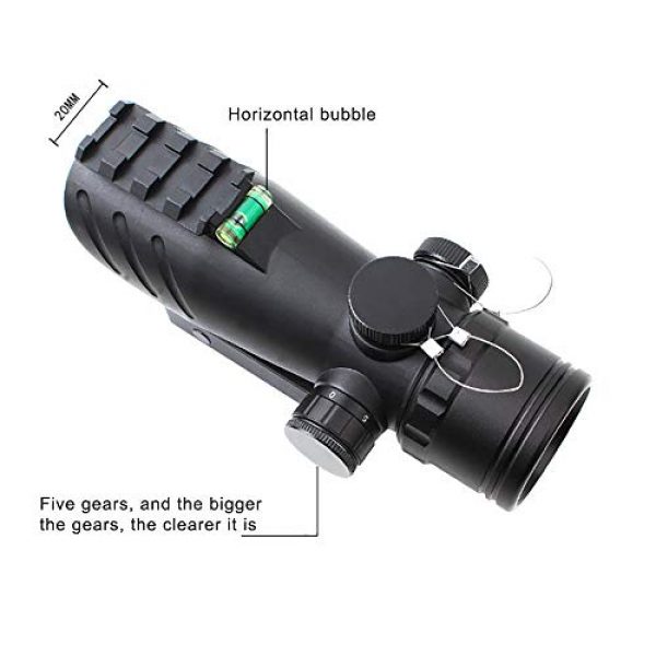 DONGYUCHUN Rifle Scope 2 DONGYUCHUN Metal Base Sight Holographic red Film Inner red dot Sight Tactical red dot Rifle Mirror with Integrated Mount,Scope + red dot