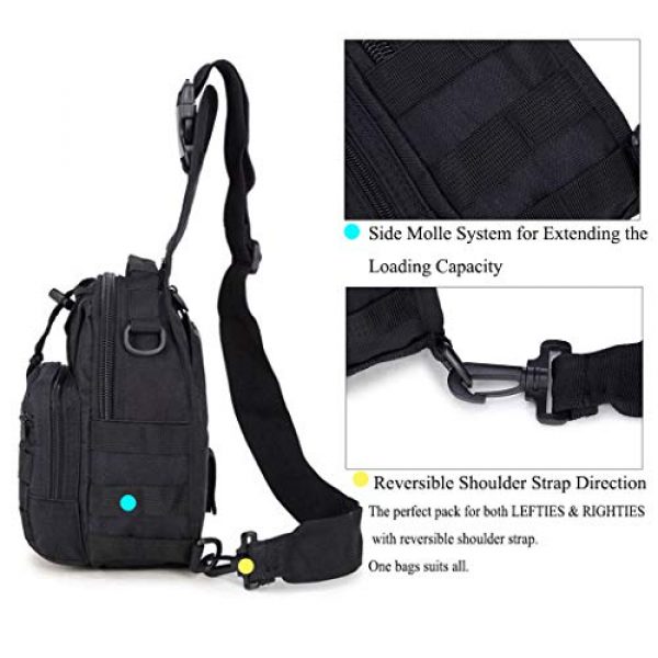 Dunnta Tactical Backpack 2 Dunnta Tactical Sling bag, Military Sport Bag EDC Molle Pack Daypack for Camping, Hiking, Trekking, Rover Sling