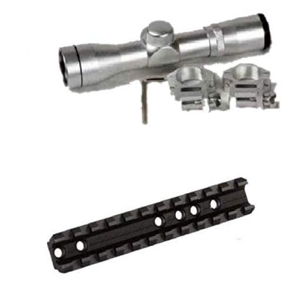 GOTICAL Rifle Scope 1 GOTICAL Marlin Rifle Deluxe Scope Mount Rail + Silver Finish 4x30 Mil Dot Scope