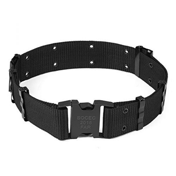 Lixada Tactical Belt 5 Lixada 2 Pack Heavy Duty Belt Nylon Tactical Combat Police Utility Belt Load Bearing Waist Belt with Quick Release Buckle