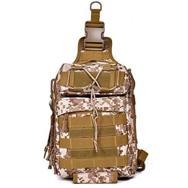 Ornate Tactical Backpack 2 Ornate Tactical Sling Bag, 600D Bug Out Molle Backpack