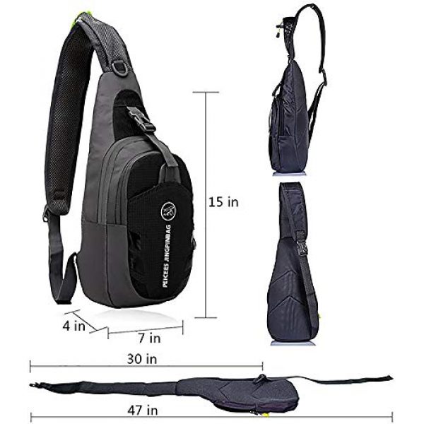 Peicees Tactical Backpack 3 Peicees Water Resistant Sling Bag Crossbody Chest Pack One shoulder Backpack Sport Outdoor for Men Women Teens Boys and Girls