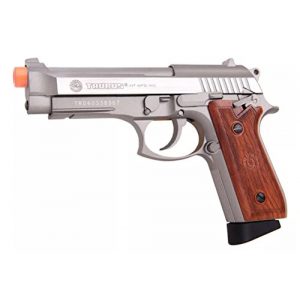 Taurus Airsoft Pistol 1 Taurus PT92 CO2 Full Metal Airsoft Pistol, Silver/Wood