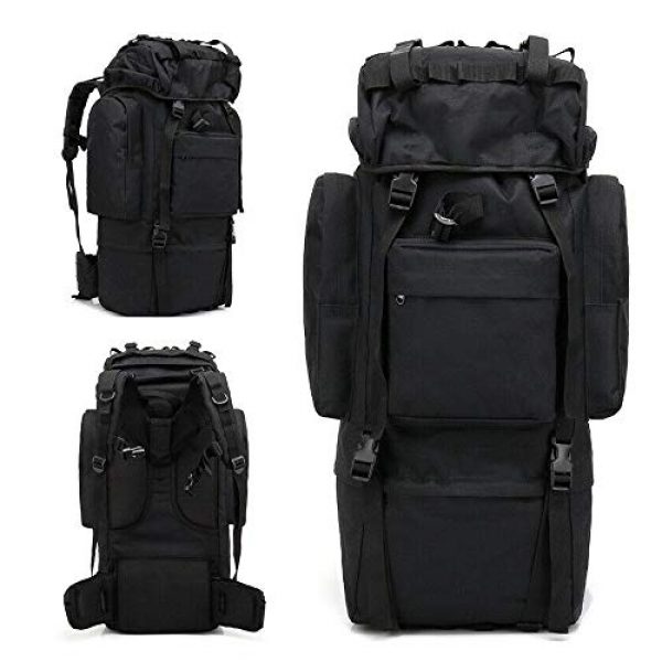 Suoki Tactical Backpack 3 Molle Backpack 65L Waterproof Internal-Frame Hiking Camping Rucksacks With Rain Cover