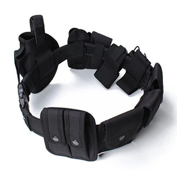 NcDe Tactical Belt 2 NcDe Tactical Waist Belt with 10pcs Bags Holster Set Law Enforcement Modular Equipment System Security Military Duty Utility Belt Camping Hunting, Sports and Outdoor