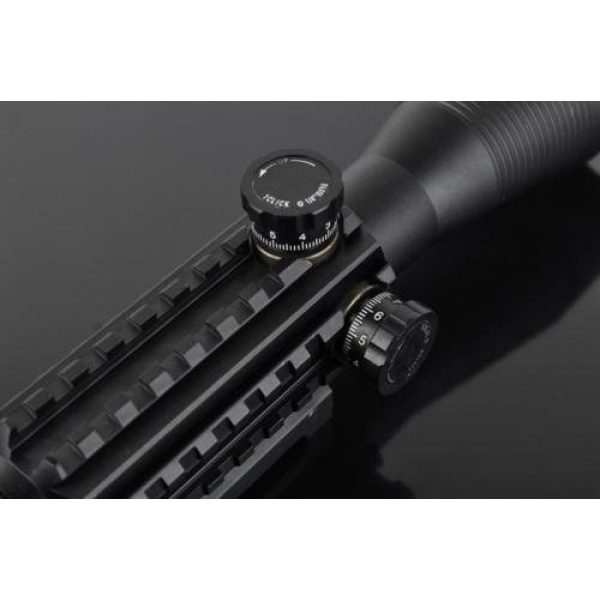 AUKMONT Rifle Scope 6 AUKMONT Telescopic Sight 4-16x50EG Green/Red Hunting Rifle Scope LLL(Low Light Level) Night Work