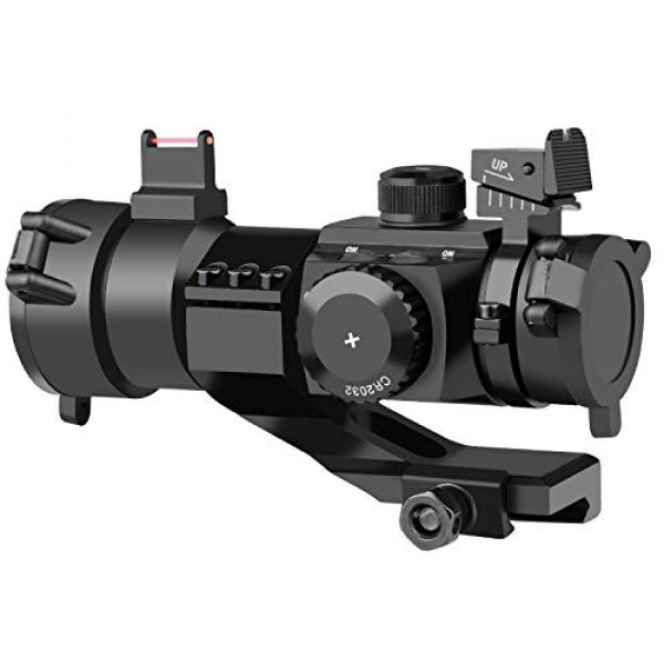 Beileshi Rifle Scope 3 Beileshi 1x30 Red/Green Dot Sight, Sight with Fiber and Honeycomb Sunshade