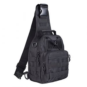 Qcute Tactical Backpack 1 Qcute Tactical Bag, Single Shoulder Messenger Bag, Chest Bag, Casual Office Tactical Satchel, Small Tool Backpak, Bag Which is Suitable for Carrying ipad, Smart Phone, Wallet and Daily Necessities