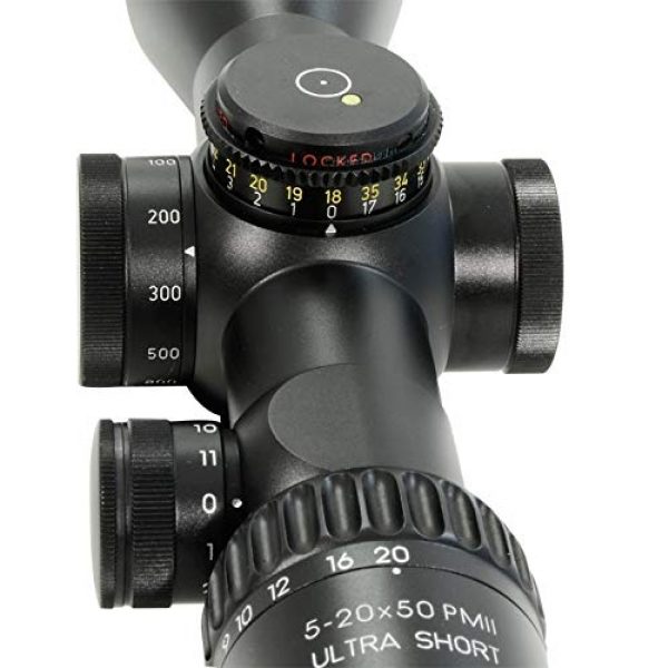 Schmidt & Bender Rifle Scope 3 Schmidt Bender PMII 5-20x50 LP LT MTC/CT DT P4Fine FFP 1cm CCW Black