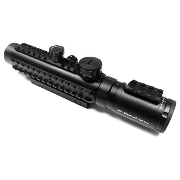 Ade Advanced Optics Rifle Scope 1 Ade Advanced Optics BE1-3X30IR Premium Illuminated Red Cross Electro Sight Riflescope, 1-3x 30mm
