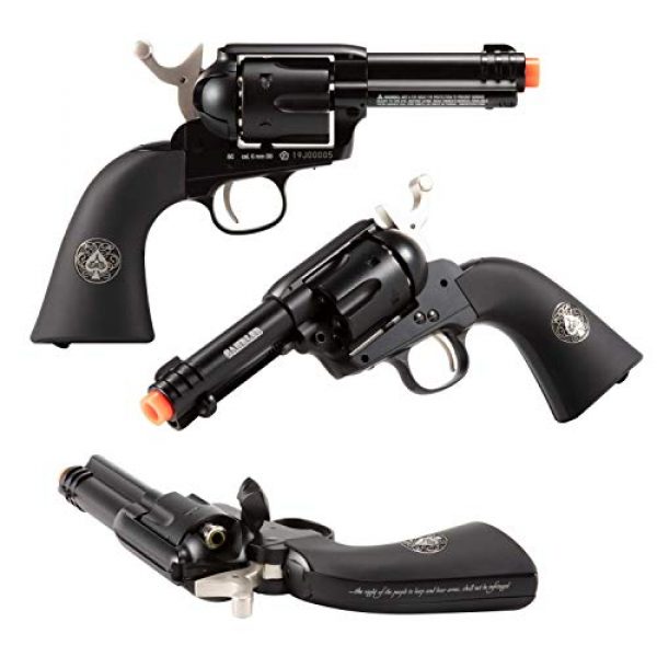 Wearable4U Airsoft Pistol 4 Wearable4U Umarex Limited Ed - Legends Gambler Custom Revolver Airsoft BB Airgun with 5X 12gr CO2 Tanks Pack of 1000 6mm EF BBS Bundle