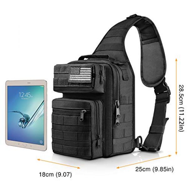 CVLIFE Tactical Backpack 2 CVLIFE Tactical Sling Bag Pack Military Rover Shoulder Sling Backpack Molle Range Bag EDC Small Day Pack with Padding Pocket