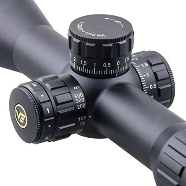 Vector Optics Rifle Scope 4 Vector Optics Paragon 3-15x50mm Second Focal Plane (SFP) Genii 1/10 MIL Tactical Riflescope with Red Illuminated Reticle, 30mm Mount Rings, Lens Cover, 3 Inch Sunshade