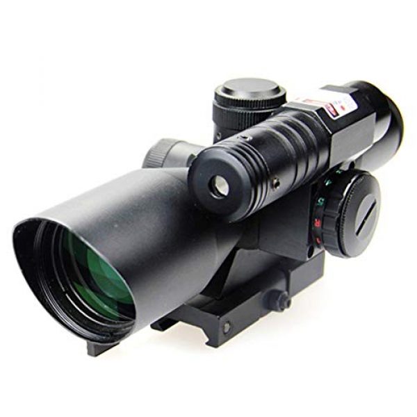 DJym Rifle Scope 1 DJym 2.5-10X40B/G Sight, Rifle Scope 5 Gear Red and Green Waterproof, Shockproof and Anti-Fog