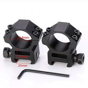 MUJING Rifle Scope 1 MUJING 2-8X20 Tactical Optical Sight with 11/20mm Rail Mount Rings Shooting Outdoor Rifle Scope,20mm/s