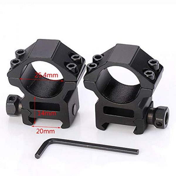 MUJING Rifle Scope 1 MUJING 2-8X20 Tactical Optical Sight with 11/20mm Rail Mount Rings Shooting Outdoor Rifle Scope,20mm/s