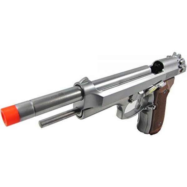 WE Airsoft Pistol 3 WE m92 long-a gas/co2 blowback full metal - silver(Airsoft Gun)