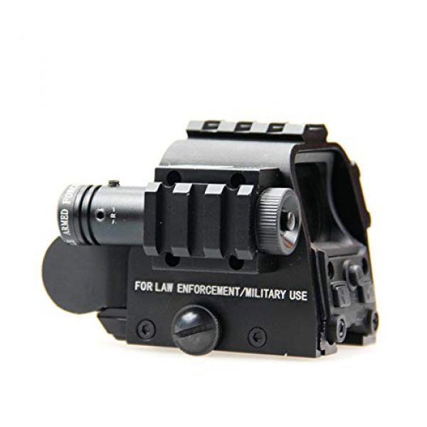 DJym Rifle Scope 4 DJym Non-Magnification HD Red Dot Sight, Red and Green Differentiation Shockproof Waterproof and Stable Sight