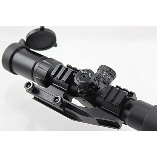 FOLEY Rifle Scope 3 FOLEY 1.5-4X30 Tri-Illuminated Mil Dot or Horseshoe or Chevron Reticle Riflescope with Locking Turrets