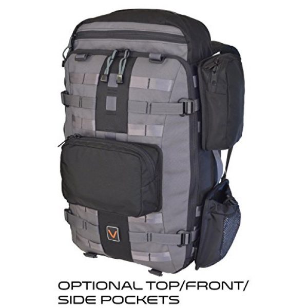VITAL GEAR Tactical Backpack 5 VITAL GEAR Air Rover Modular Adventure Travel Backpack, Black, Medium/40mm