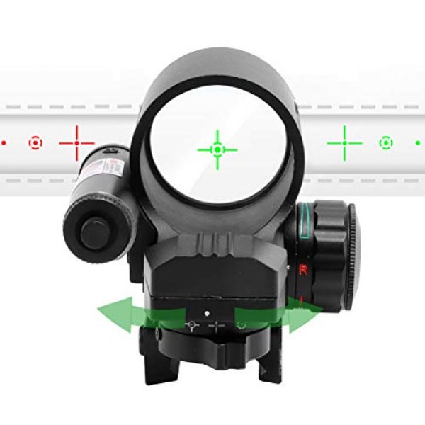 BESTSCOPE Rifle Scope 5 BESSCOPE Update 4 Style Reticles Red Dot (Red and Green) with Red Laser Assisted Aiming Function Aiming