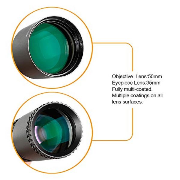 ohhunt Rifle Scope 3 ohhunt LR 4.5-27x50 SFIR Hunting Rifle Scope 30mm Tube Red Illumination Mil Dot Glass Etched Reticle with Mount Side Parallax Turrets Lock Reset