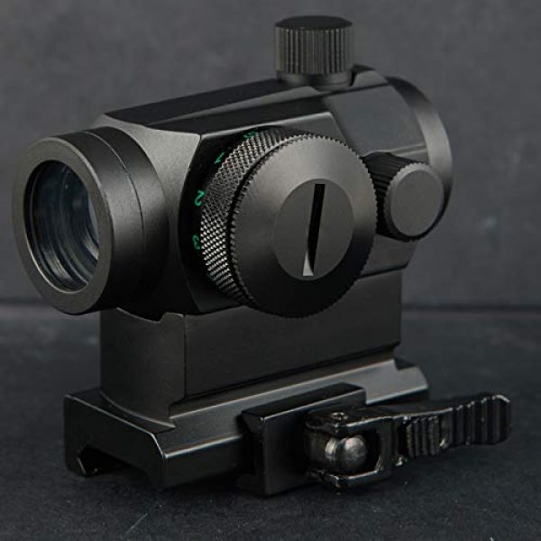Bbrand Rifle Scope 7 Tactical 1x20mm Reflex Red Green Dot Sight 4-5MOA with Anti Reflective Multi-Coated Lens for Better Shooting Sight (Black)