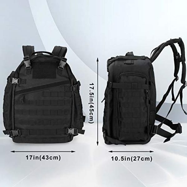 ProCase Tactical Backpack 2 ProCase 46L Military Tactical Backpack, Large 3 Day Outdoor Military Army Assault Pack Molle Bag for Hunting, Trekking, Camping and Other Outdoor Activities
