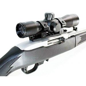 TRINITY Rifle Scope 1 Trinity Black 4x32 Hunter Scope for Ruger 10/22 Hunting Tactical Optics Picatinny Weaver Mount Adapter Aluminum Black Target Range Accessory Single Rail Mount.