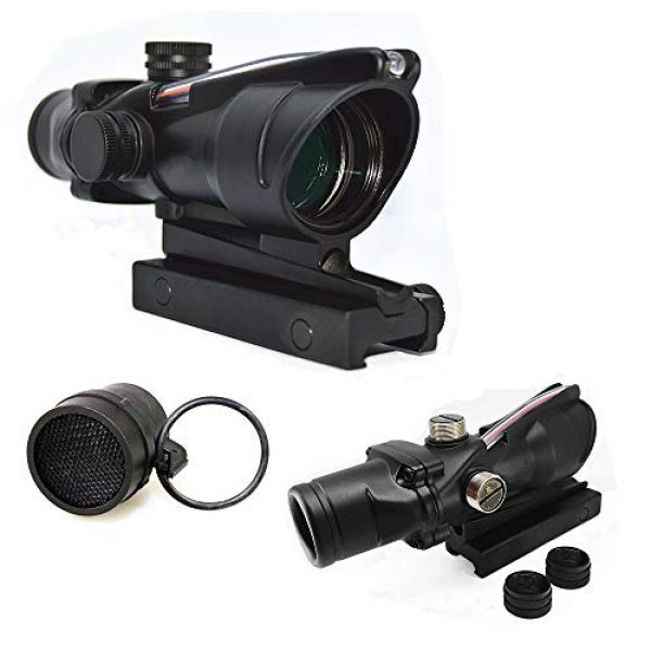 FIRECLUB Rifle Scope 1 FIRECLUB 4x32 Scope Hunting RifleScopes Red or Green Chevron Glass Etched Reticle Real Fiber Optics Tactical Optical Sights Scope