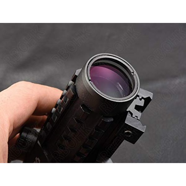 KTAIS Rifle Scope 3 KTAIS Tactical Optics 3X28 Green Red Dot Cross Sight Scope (Color : Black)