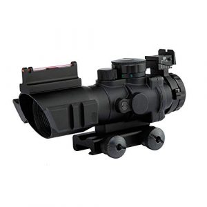 DONGYUCHUN Rifle Scope 1 DONGYUCHUN 4x32 Scope Fiber Optic Prism Cross Tactical Scope with mounting Ring Tactical Hunting Rifle, Scope