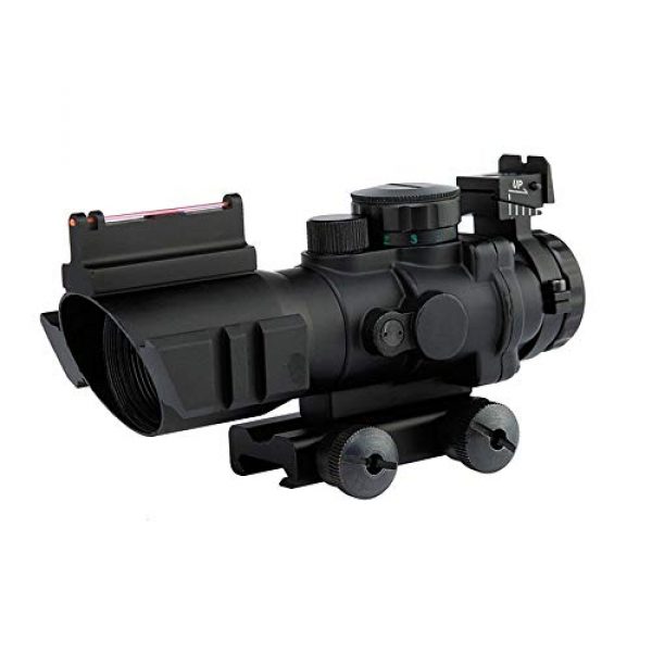 DONGYUCHUN Rifle Scope 1 DONGYUCHUN 4x32 Scope Fiber Optic Prism Cross Tactical Scope with mounting Ring Tactical Hunting Rifle, Scope