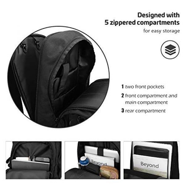 ProCase Tactical Backpack 3 ProCase Tactical Outdoor Backpack 30L with Molle Laptop Compartment Back Panel, EDC Military Outdoors Daypack Rucksacks for Men Women Travel Hiking Riding Hunting Trekking "Black, 1000D Nylon