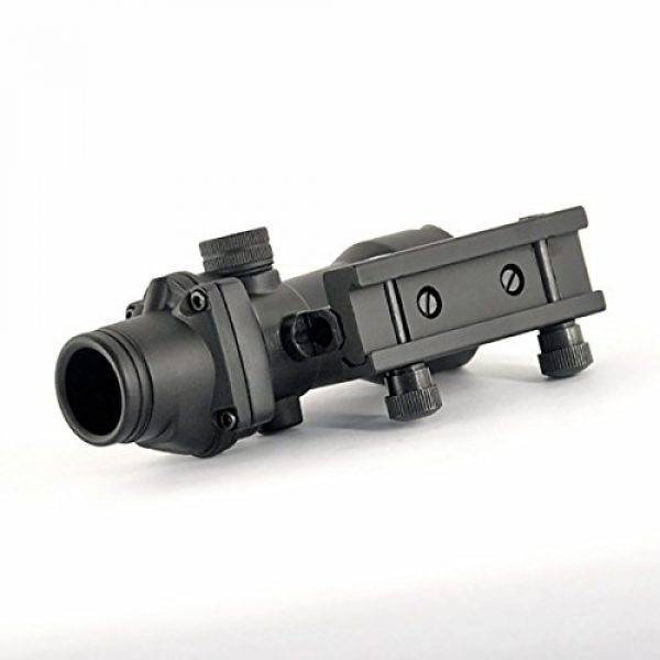 Alrebeto Rifle Scope 3 CL-SPORTS Alrebeto ACOG Type 1X32 Tactical Green or RED Dot Sight Real Green Fiber Optic Riflescope (Red Dot)