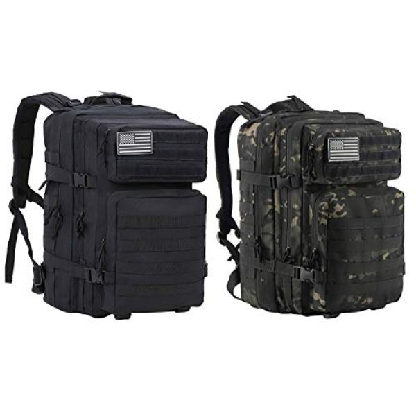 Luckin Packin Tactical Backpack 2 Luckin Packin Tactical Backpack,Military Backpack,Molle Bag 45 Liter Large 2 Pack