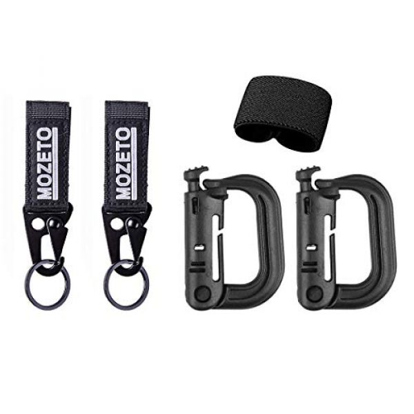 MOZETO Tactical Belt Accessories 1 MOZETO Tactical Belt Accessories | Tactical Gear Key Clip | D-Ring Grimlock Locking | Belt Elastic Keepers | Carabiner Molle Hook