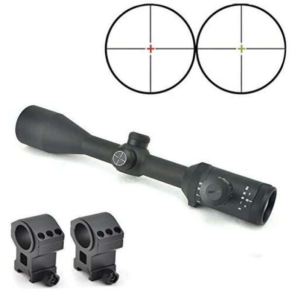 TOTEN Rifle Scope 2 TOTEN Rifle Scope 3-9X44L Gun Scope with Picatinny 21mm Mounting Rings Hunting Scope for Viewing